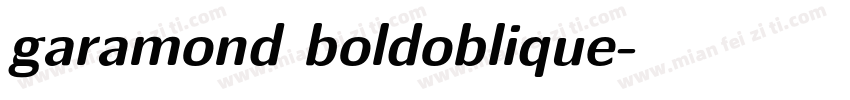 garamond boldoblique字体转换
